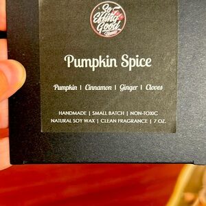 Handmade non-toxic soy wax candle 7 oz candle. Scent: pumpkin spice.